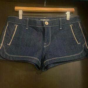 7 seven for all mankind piping denim shorts